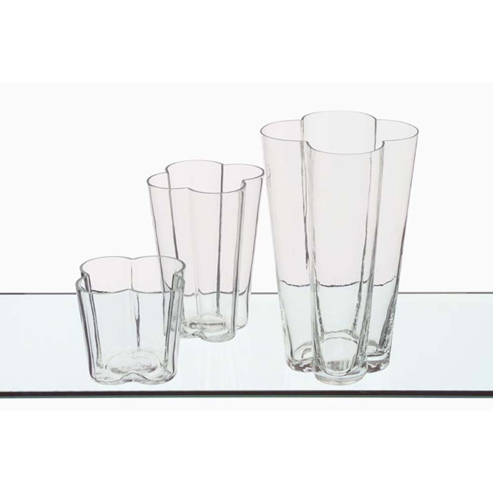 Vase Glas Blume klar H20cm